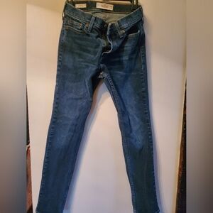 Hollister Men's Deep Blue Skinny Jeans